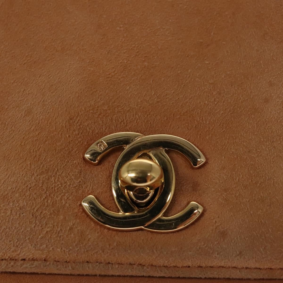 Chanel Flap Crossbody Bag Suede Patchwork, BEIGE, SUEDE, Crossbody bag