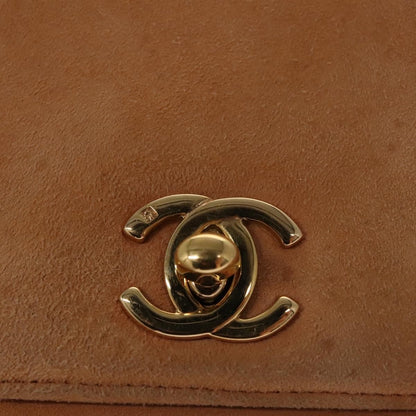 Chanel Flap Crossbody Bag Suede Patchwork, BEIGE, SUEDE, Crossbody bag