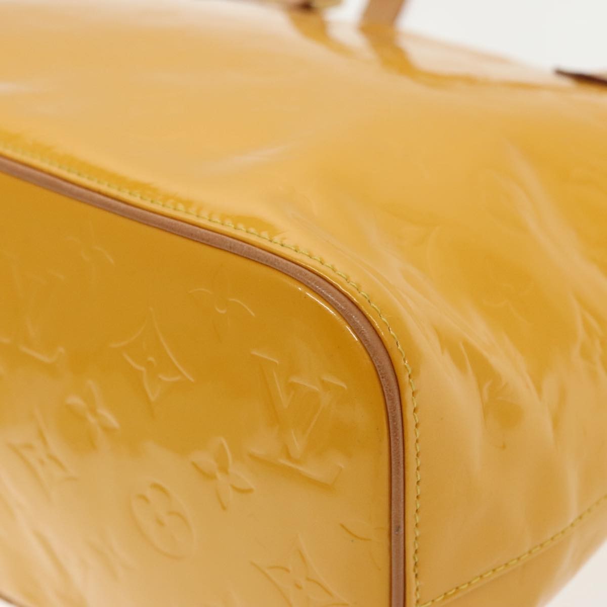Louis Vuitton Houston Handbag Monogram Vernis, YELLOW, PATENT_LEATHER, Handbag