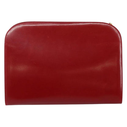 Salvatore Ferragamo Vintage Gancini Chain Shoulder Bag Leather, RED, LEATHER, Shoulder bag