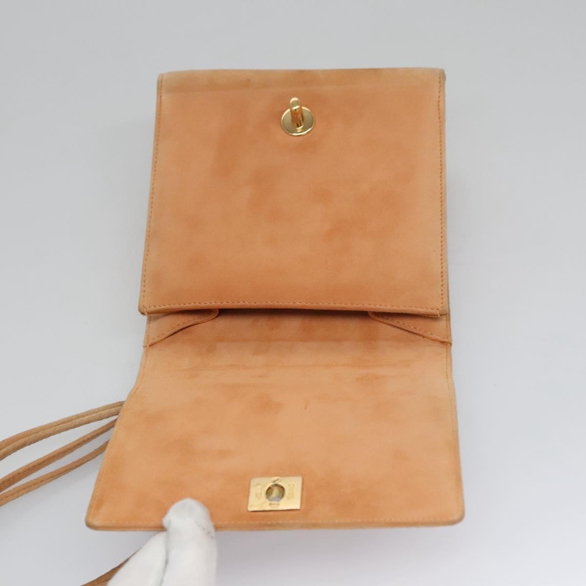 Chanel Flap Crossbody Bag Suede Patchwork, BEIGE, SUEDE, Crossbody bag