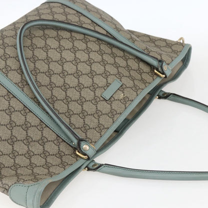 Gucci Joy Plus Tote GG Coated Canvas with Leather, BEIGE, PVC, Tote bag