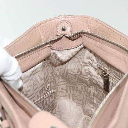 Salvatore Ferragamo Gancini handbag Leather, PINK, LEATHER, Handbag