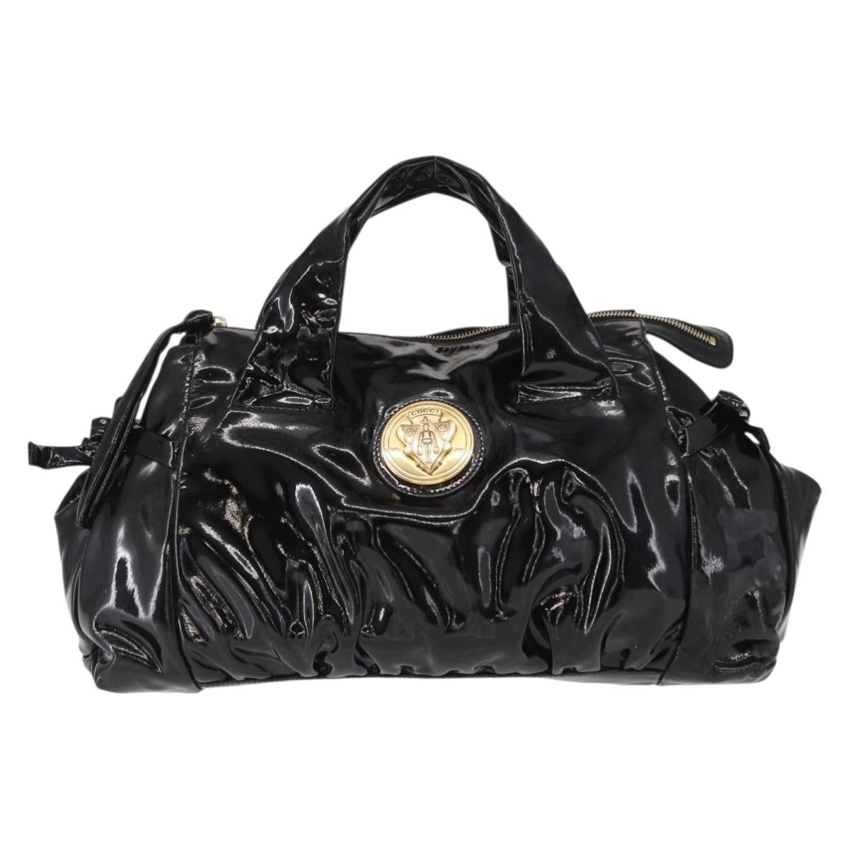 Gucci Hysteria Convertible Top Handle Bag Patent, BLACK, PATENT_LEATHER, Handbag