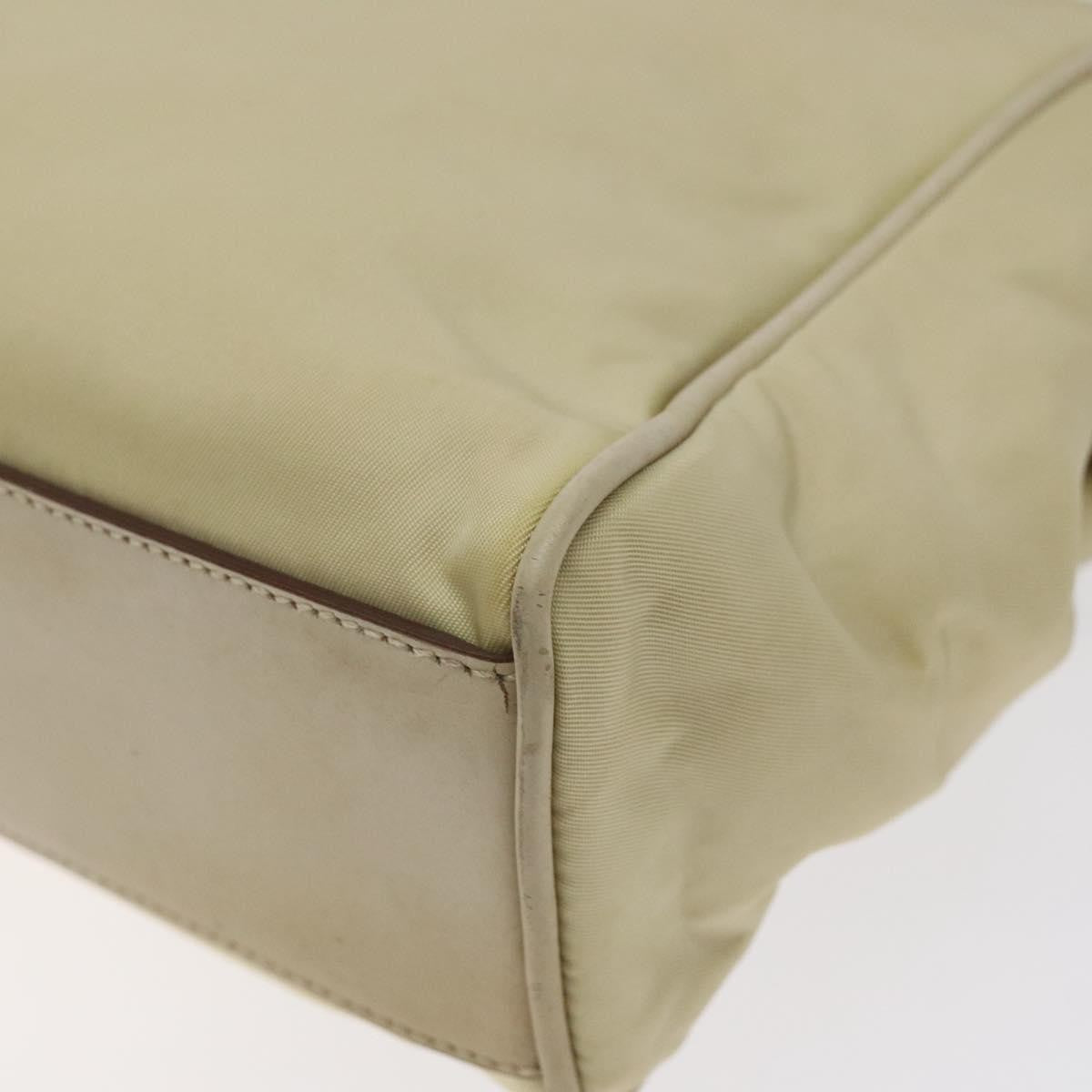 Prada Vintage Zip Handbag Tessuto, BEIGE, NYLON, Handbag
