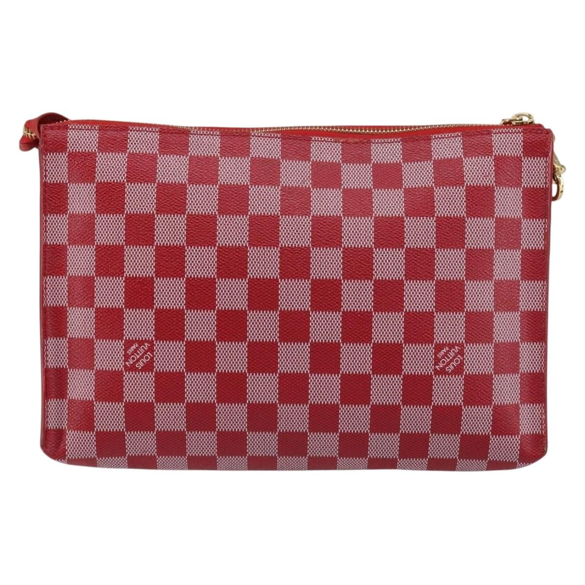 Louis Vuitton Modul Handbag Damier Couleurs, RED, CANVAS, Clutche & pouche