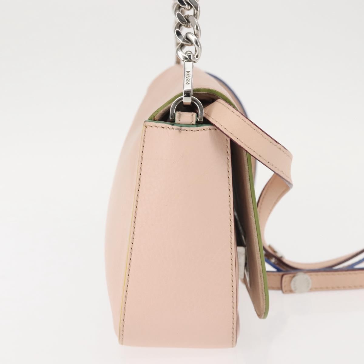 Fendi 3Baguette Convertible Crossbody Calfskin, PINK, LEATHER, Crossbody bag