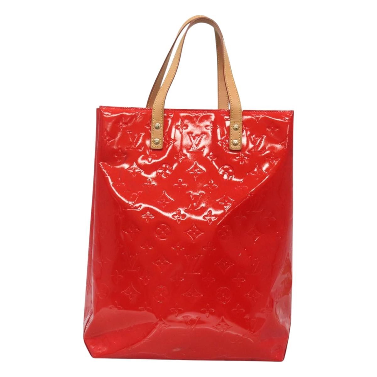 Louis Vuitton Reade Handbag Monogram Vernis, RED, PATENT_LEATHER, Handbag