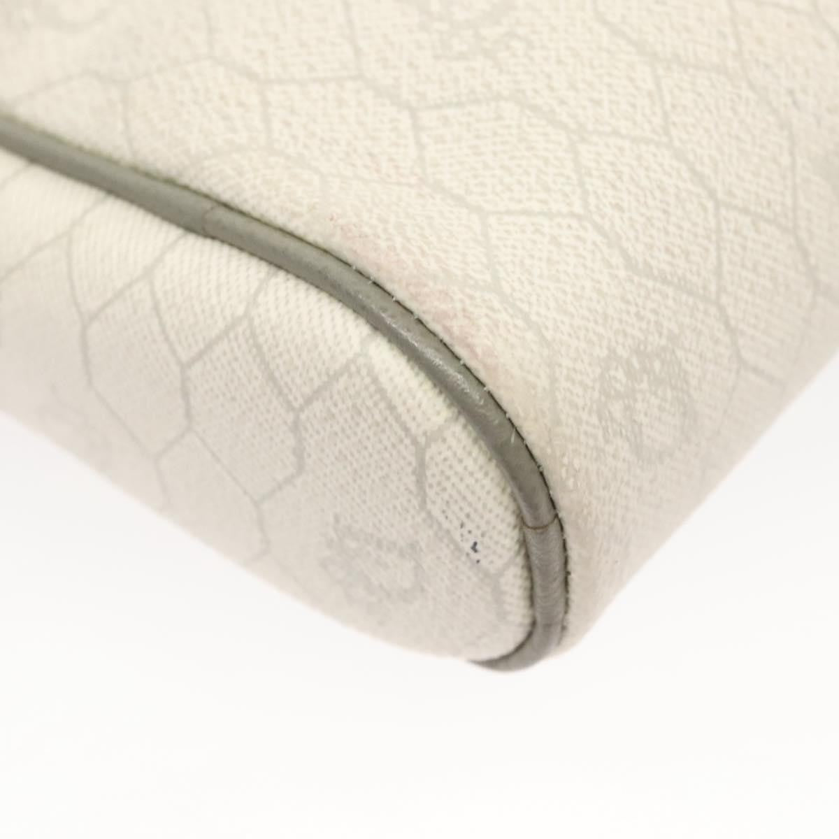 Christian Dior Vintage Honeycomb Shoulder Bag Canvas, WHITE, CANVAS, Shoulder bag