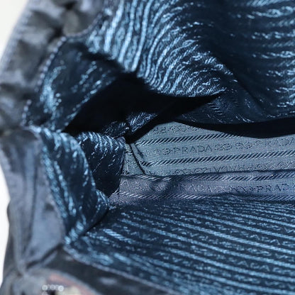 Prada Metal Handles Tote Tessuto, NAVY, NYLON, Tote bag