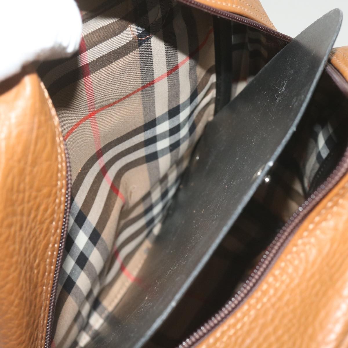 Burberry Sport handbag Vintage nova check, BROWN, LEATHER, Handbag