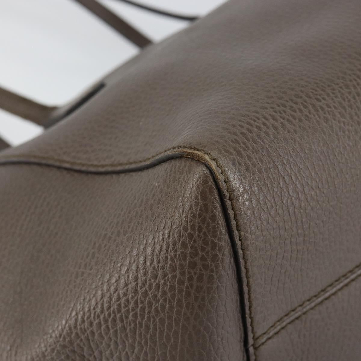 Gucci Swing Tote Leather, GRAY, LEATHER, Tote bag