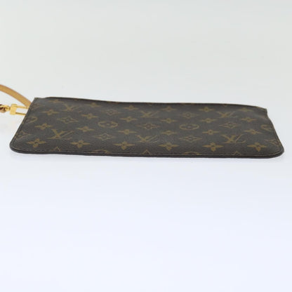 Louis Vuitton Neverfull Pochette Monogram Canvas, BROWN, CANVAS, Clutche & pouche