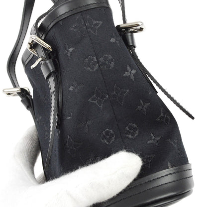 Louis Vuitton Bucket Bag Monogram Satin, BLACK, SATIN, Handbag