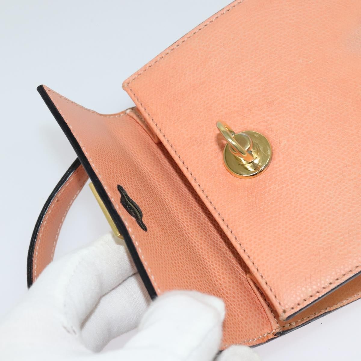 Celine Vintage Convertible Turnlock Top Handle Bag Leather, ORANGE, LEATHER, Handbag