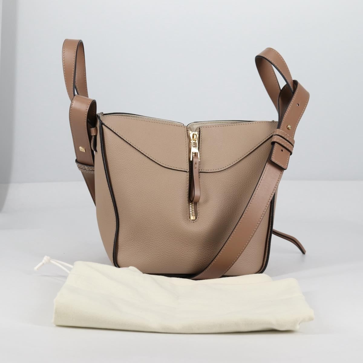 Loewe Hammock Bag Leather, BEIGE, LEATHER, Handbag