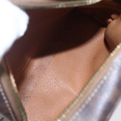 Celine Vintage Macadam Shoulder Bag Canvas and Leather, BROWN, CANVAS, Shoulder bag