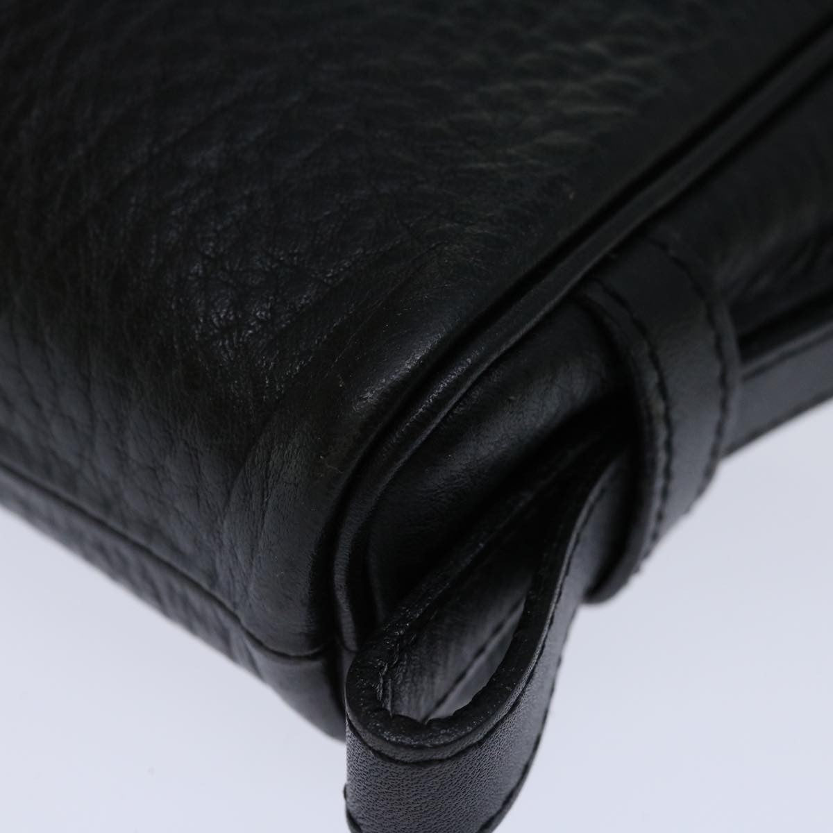 Burberry Zip Clutch Leather, BLACK, LEATHER, Clutche & pouche