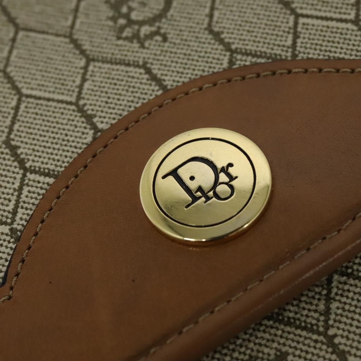 Christian Dior Vintage Honeycomb chain Canvas, BEIGE, CANVAS, Handbag