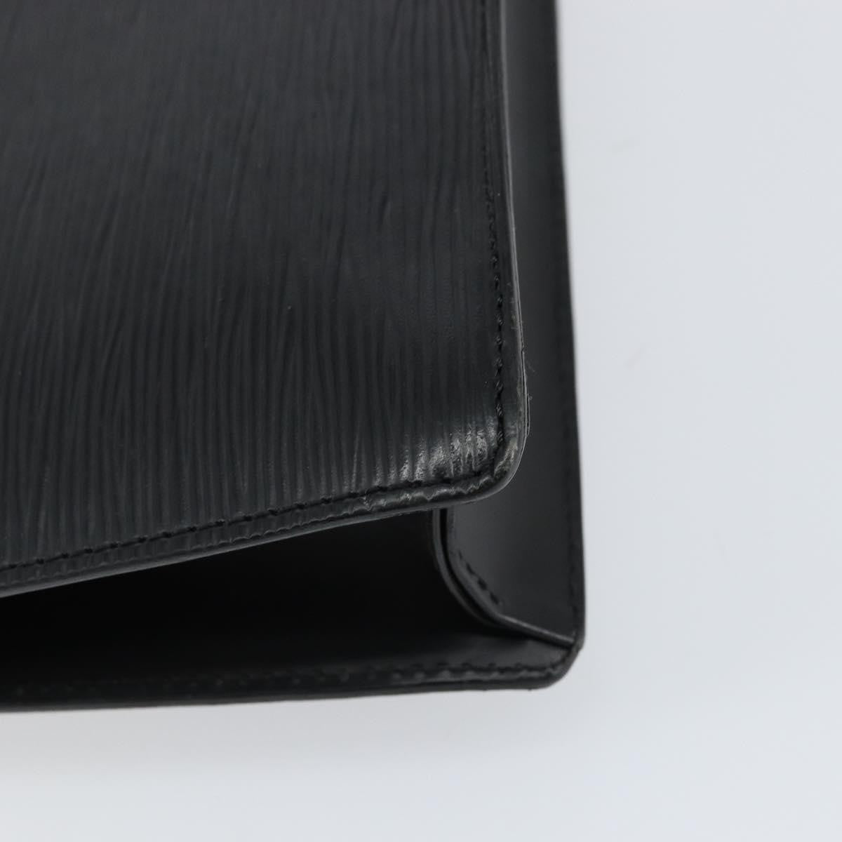 Louis Vuitton Dragonne Pochette Epi Leather, BLACK, LEATHER, Clutche & pouche