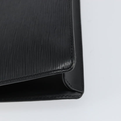 Louis Vuitton Dragonne Pochette Epi Leather, BLACK, LEATHER, Clutche & pouche