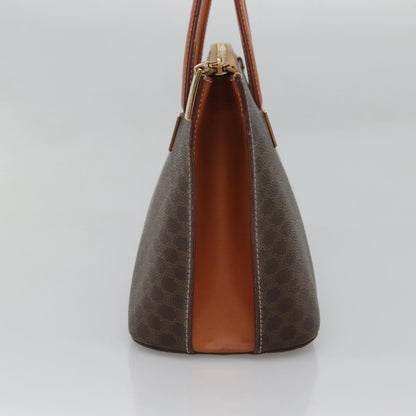 Celine Macadam Handbag Macadam with leather, BROWN, CANVAS, Handbag