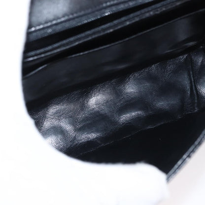 Chanel Vintage Envelope Flap Shoulder Bag Quilted Lambskin, BLACK, LEATHER, Shoulder bag