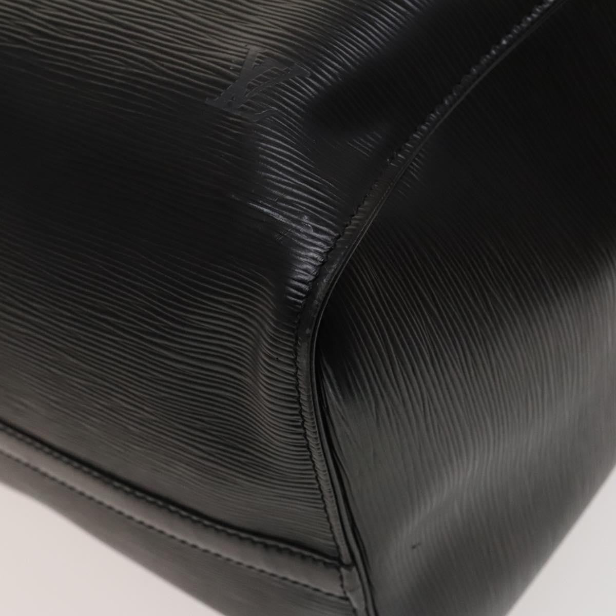 Louis Vuitton Keepall Bag Epi Leather, BLACK, LEATHER, Travel bag
