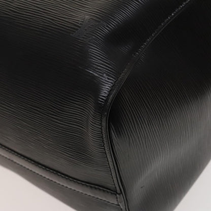 Louis Vuitton Keepall Bag Epi Leather, BLACK, LEATHER, Travel bag