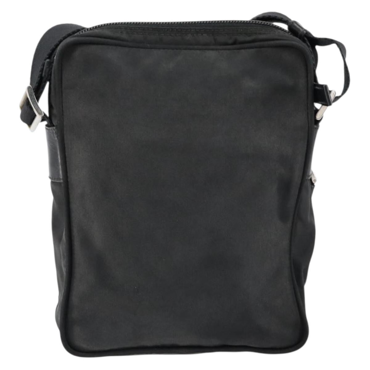 Prada Front Pocket Messenger Bag Tessuto, BLACK, NYLON, Shoulder bag