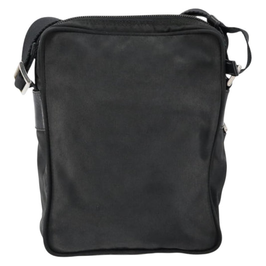 Prada Front Pocket Messenger Bag Tessuto, BLACK, NYLON, Shoulder bag