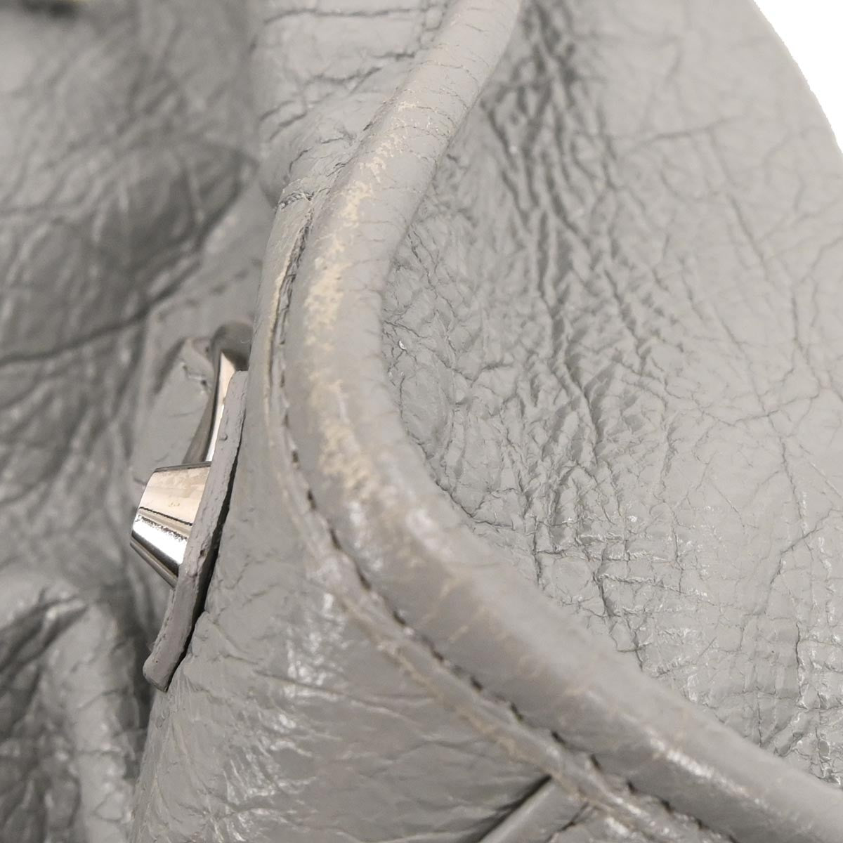 Balenciaga City Classic Studs Bag Leather, GRAY, LEATHER, Handbag