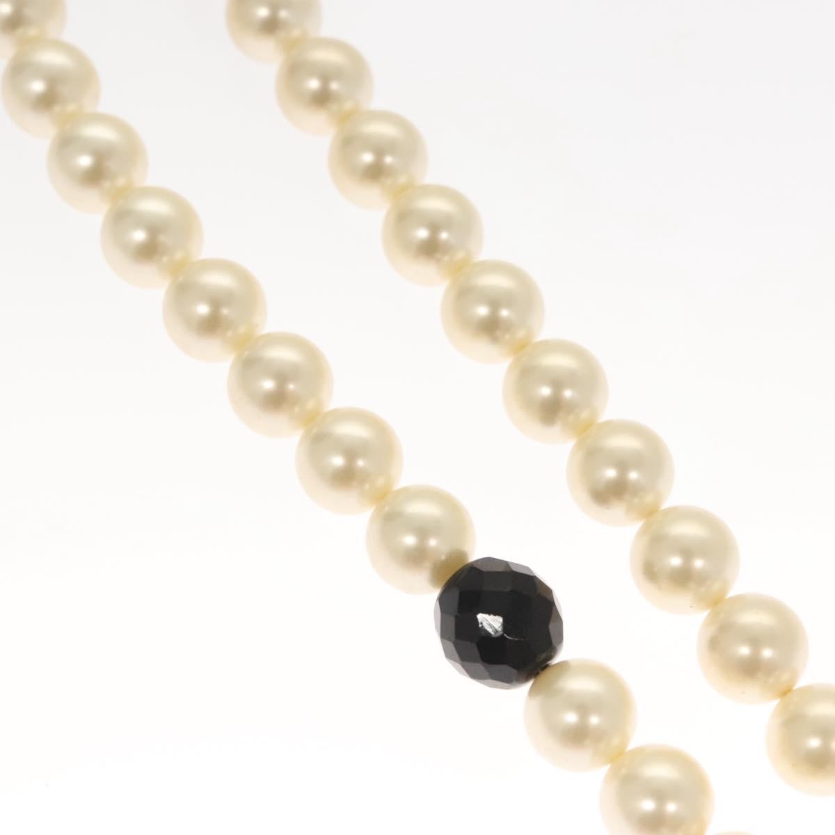 Chanel CC Pearl Necklace Faux Pearls and Metal, WHITE, METAL, Necklace