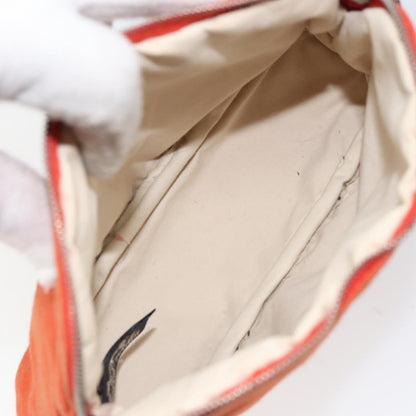 Hermes Bolide Travel Pouch Canvas, ORANGE, CANVAS, Clutche & pouche