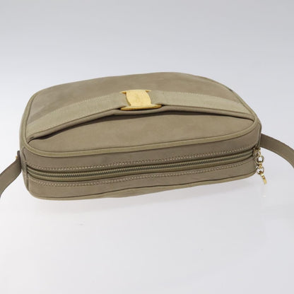 Salvatore Ferragamo Vara Bow camera Shoulder Bag Suede, Beige, Suede, Shoulder Bag
