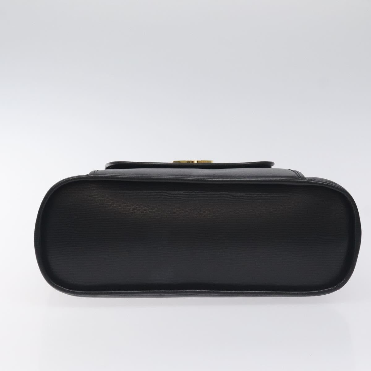 Celine Circle Logo Handbag Leather, BLACK, LEATHER, Handbag