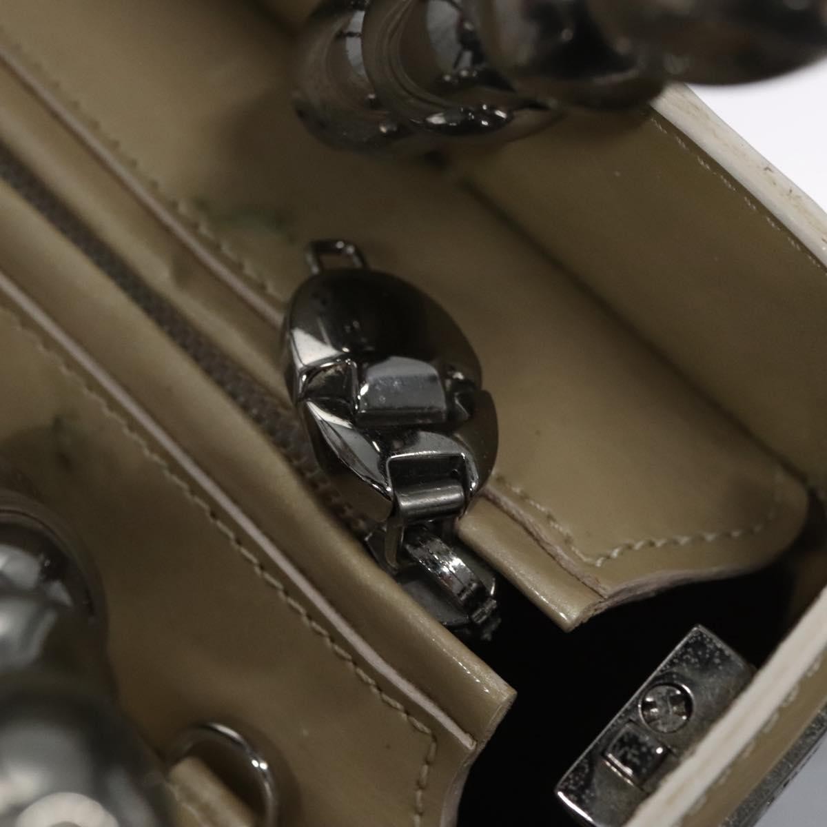 Christian Dior Pearl Lady Dior Bag Patent leather, BEIGE, PATENT_LEATHER, Handbag