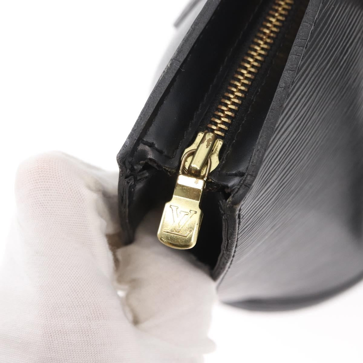 Louis Vuitton Saint Jacques Handbag Epi Leather, BLACK, LEATHER, Shoulder bag