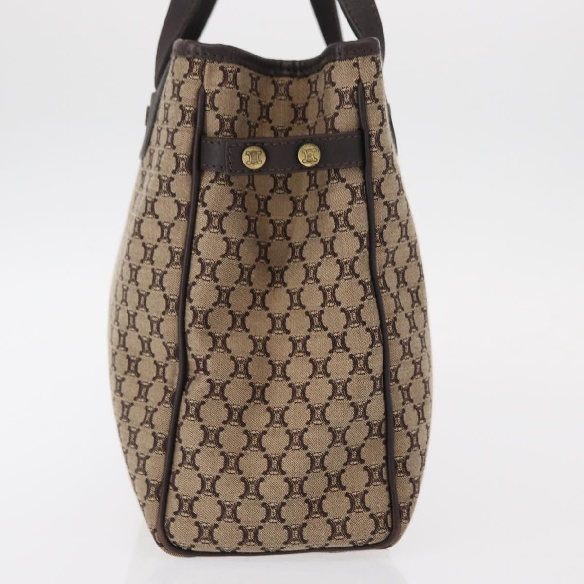 Celine Vintage Macadam Handbag Canvas, BEIGE, CANVAS, Handbag