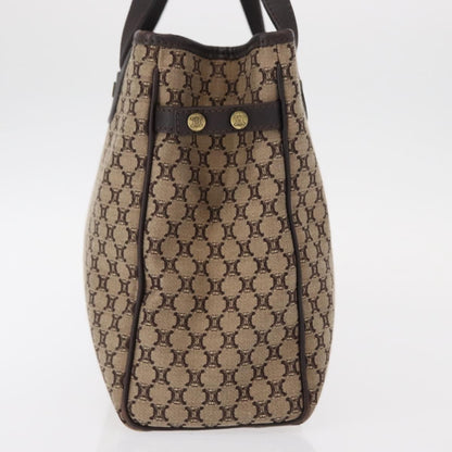 Celine Vintage Macadam Handbag Canvas, BEIGE, CANVAS, Handbag