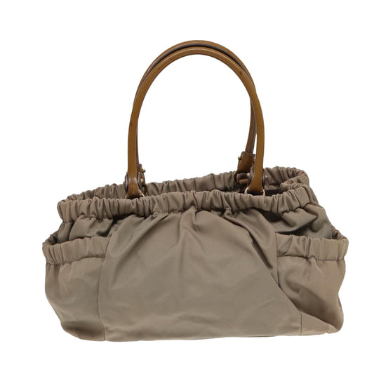 Salvatore Ferragamo Convertible Bow Satchel Nylon, BEIGE, NYLON, Handbag