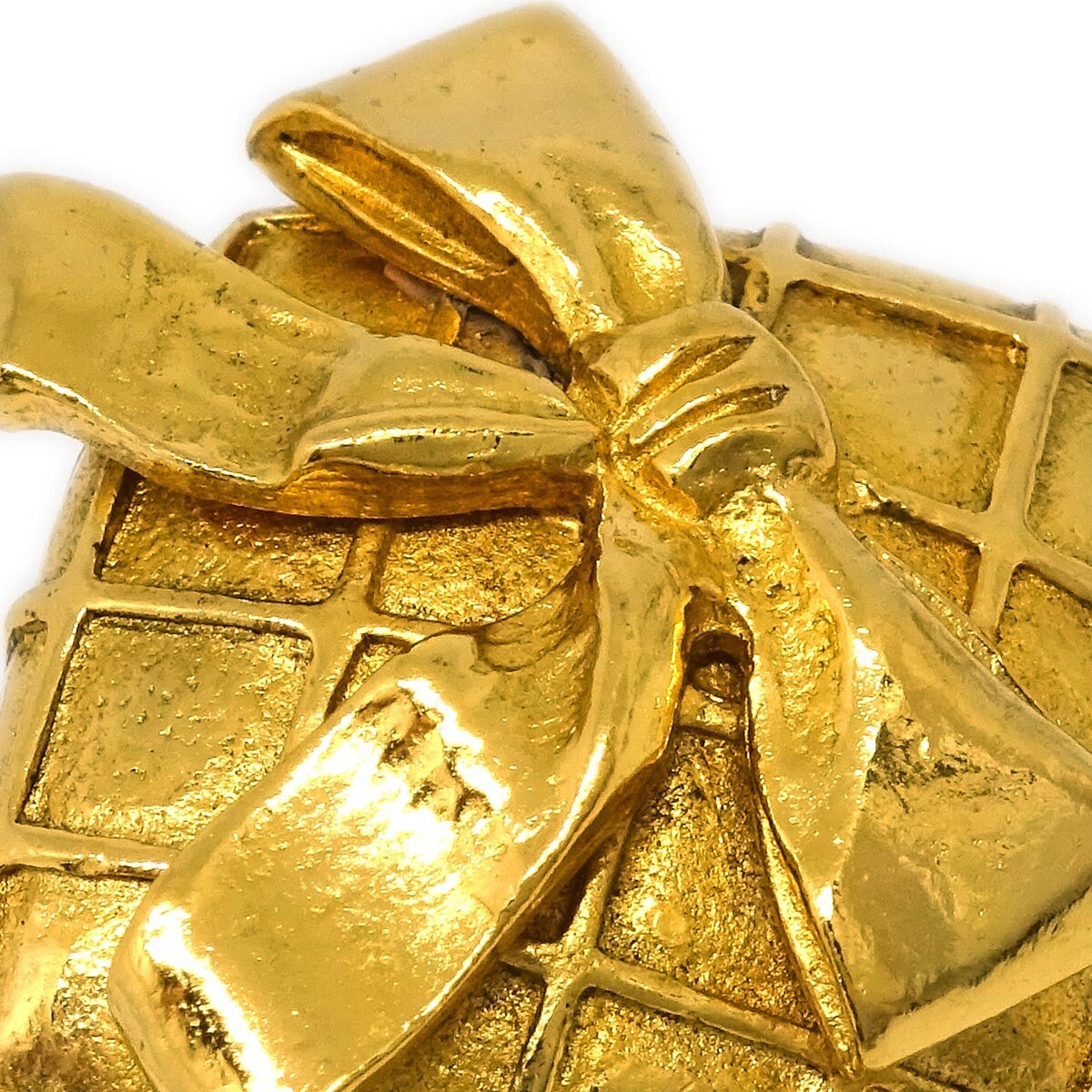 Chanel CC Rhombus Clip-On Earrings Metal, GOLD, GOLD_PLATED, Earrings