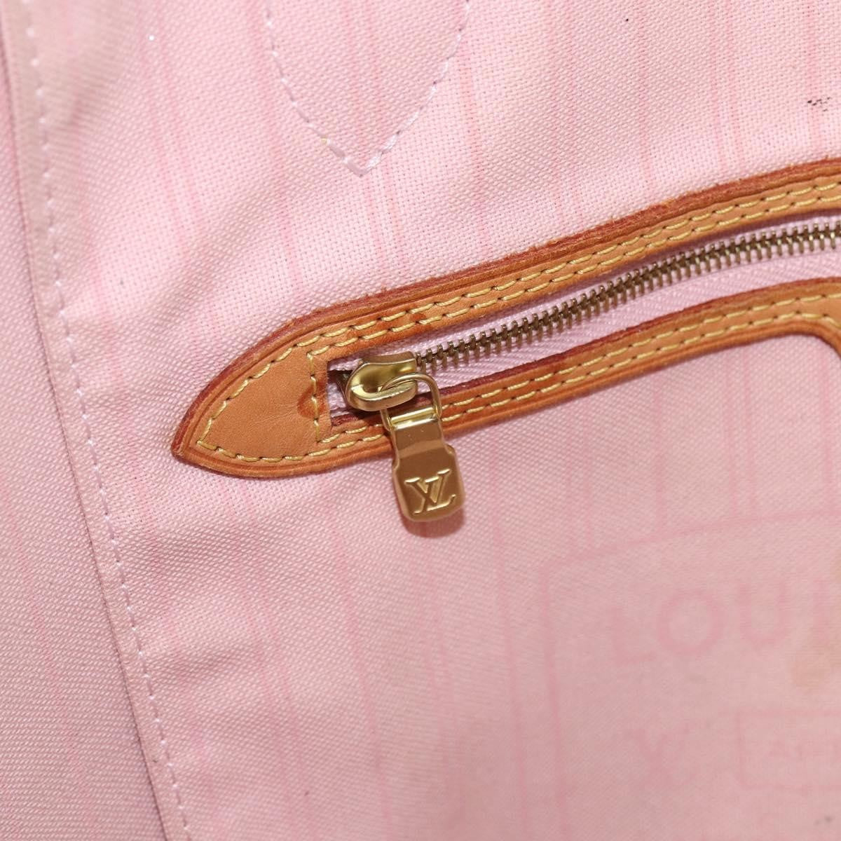 Louis Vuitton Neverfull Tote Damier azur, WHITE, CANVAS, Tote bag