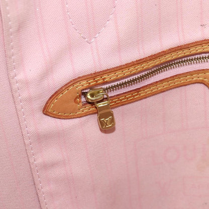 Louis Vuitton Neverfull Tote Damier azur, WHITE, CANVAS, Tote bag