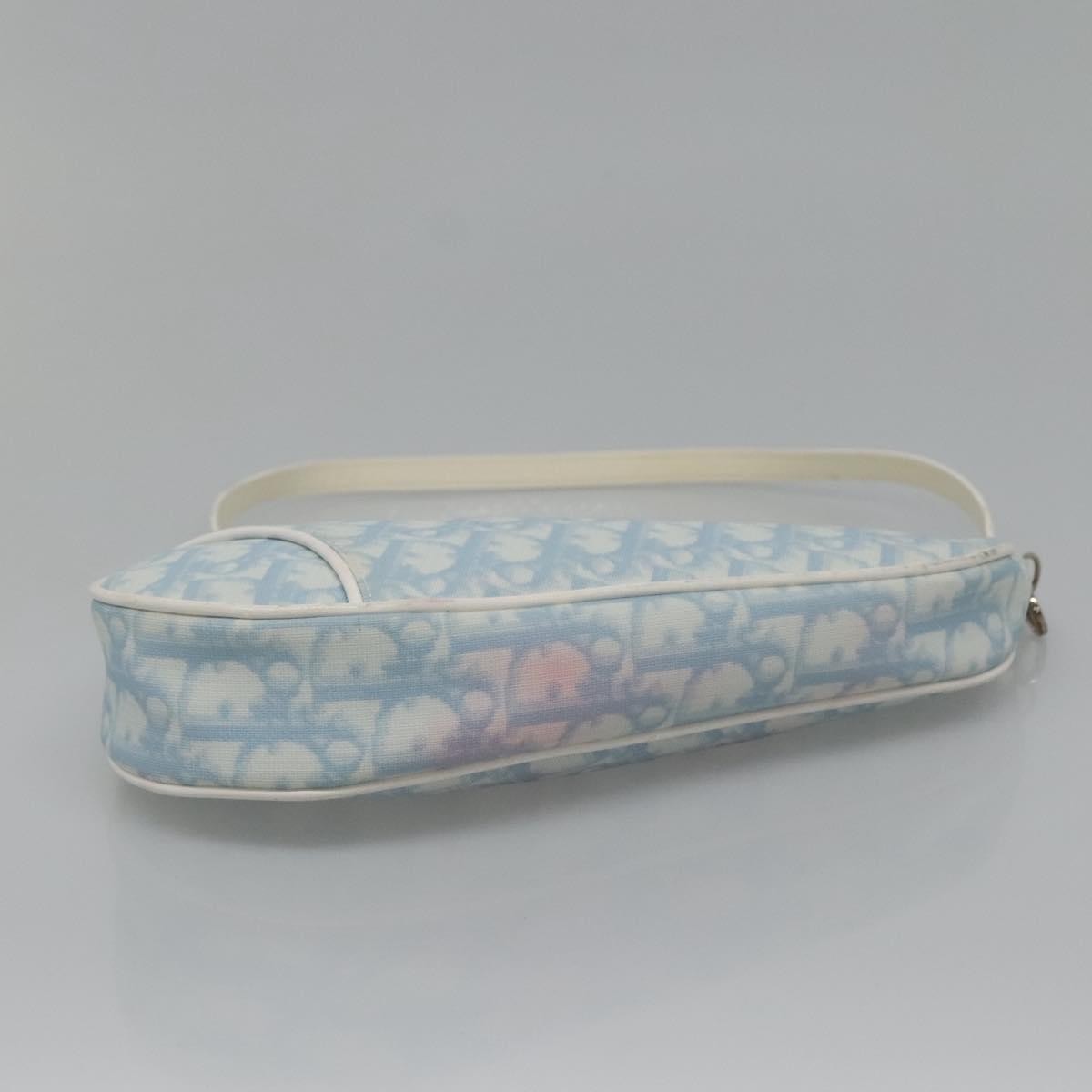 Christian Dior Vintage Saddle Bag Diorissimo Canvas, BLUE, CANVAS, Clutche & pouche