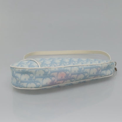Christian Dior Vintage Saddle Bag Diorissimo Canvas, BLUE, CANVAS, Clutche & pouche