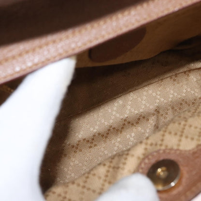 Gucci Vintage Bamboo Front Pocket Tote Suede, BROWN, SUEDE, Tote bag