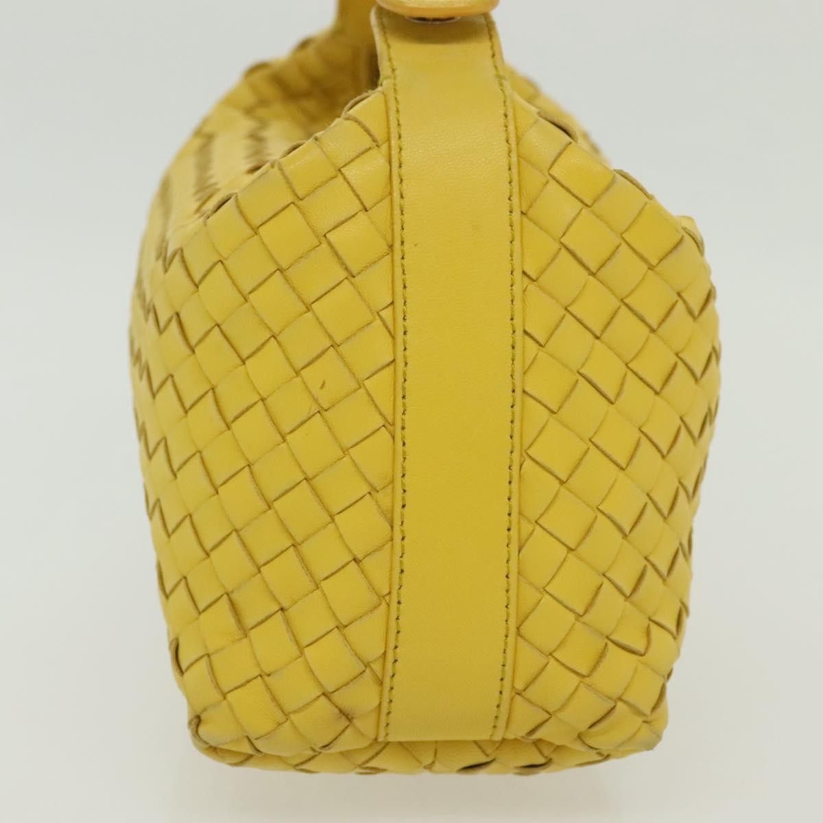 Bottega Veneta Wallace Shoulder Bag Intrecciato Nappa, YELLOW, LEATHER, Clutche & pouche