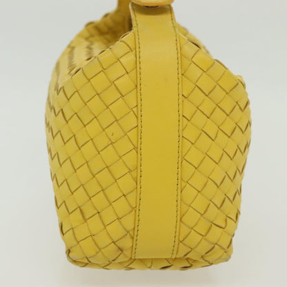 Bottega Veneta Wallace Shoulder Bag Intrecciato Nappa, YELLOW, LEATHER, Clutche & pouche