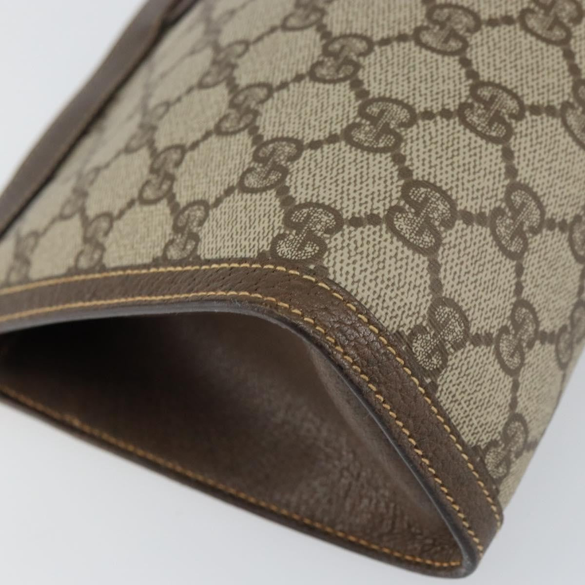 Gucci GG Supreme Clutch bag PVC, BEIGE, PVC, Clutche & pouche